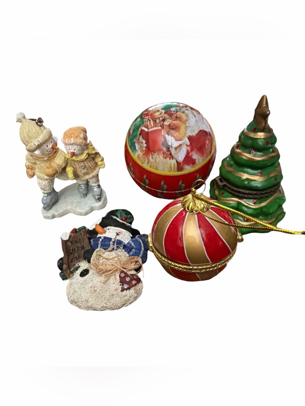 Holiday Decorative Ornament Sets and Decorations 5 Pieces